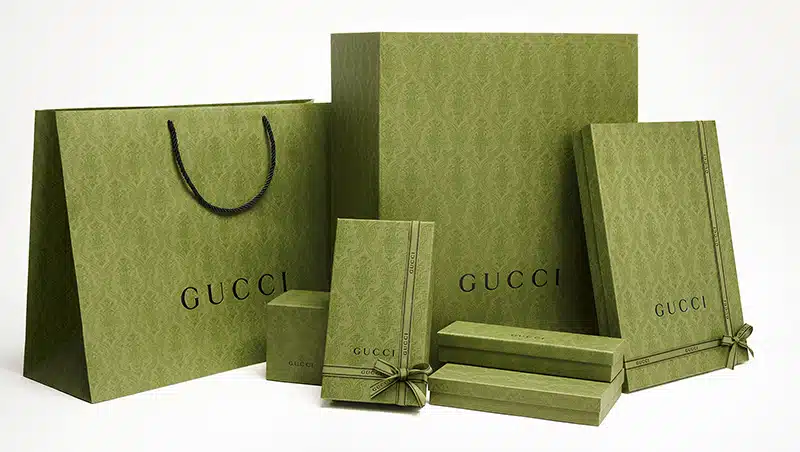 GUCCI將全新可持續包裝意義發表於網站上。