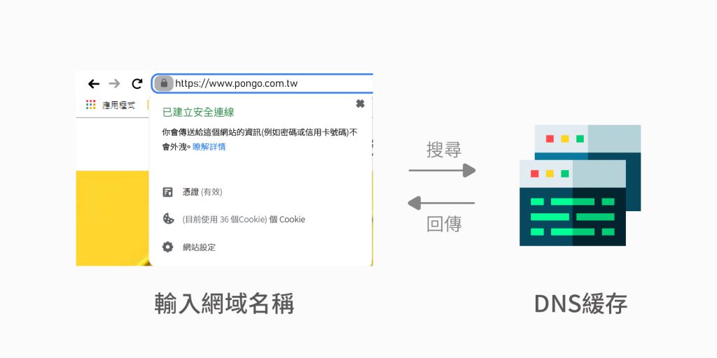 DNS伺服器運行第一步:搜索DNS站存有沒有紀錄