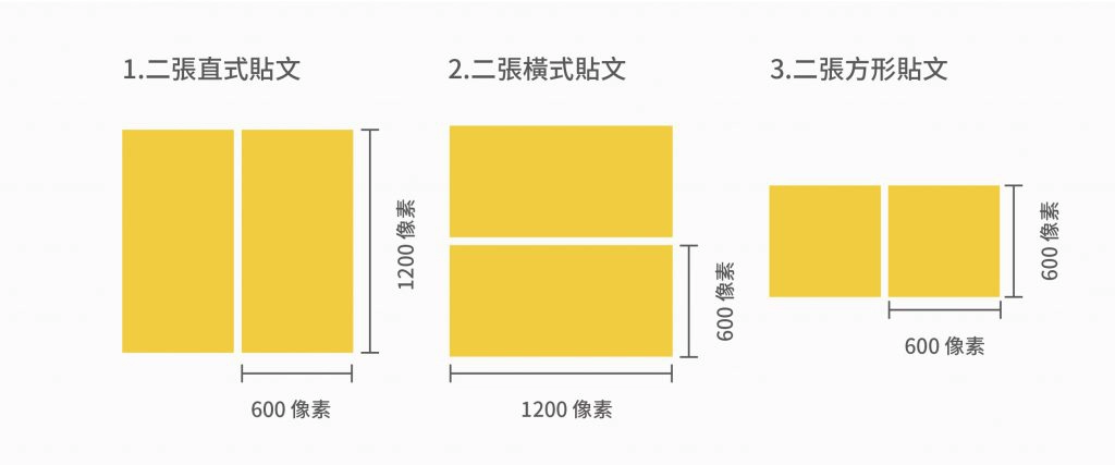 Facebook封面尺寸 - Facebook兩張圖片貼文建議尺寸