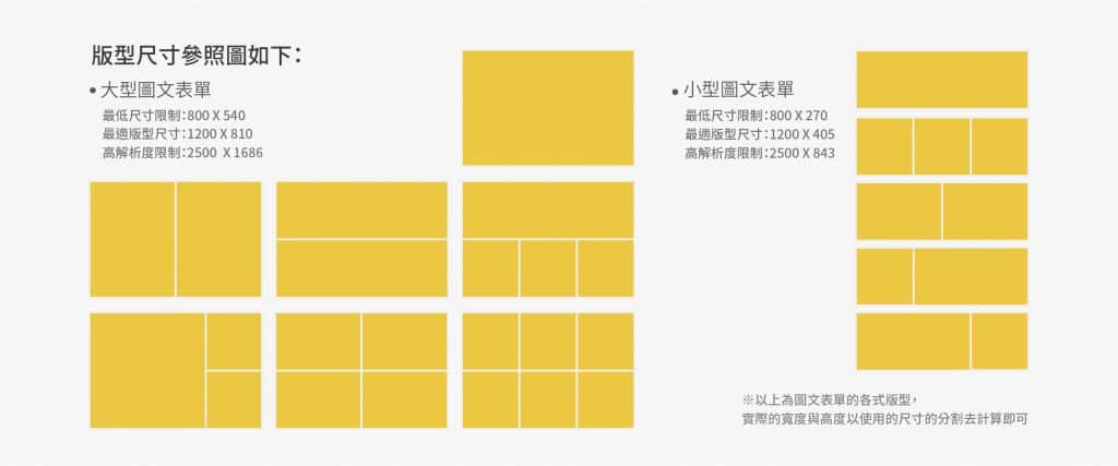 LINE 官方帳號圖文表單尺寸